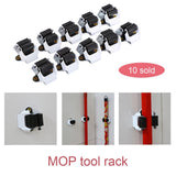 10PCS Kitchen Mop Broom Holder Wall Mounted Organizer Brush Storage Hanger Tool