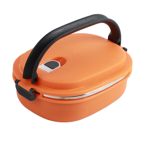 Stainless Steel Insulated Food Storage Supper Dinner Lunch Box 1 Layer Orange In Australia - Darrahopens