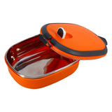 Stainless Steel Insulated Food Storage Supper Dinner Lunch Box 1 Layer Orange In Australia - Darrahopens
