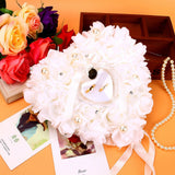 Romantic Rose Wedding Favors Heart Pearl Gift Ring Box Pillow Cushion In Australia - Darrahopens
