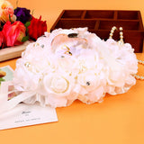Romantic Rose Wedding Favors Heart Pearl Gift Ring Box Pillow Cushion In Australia - Darrahopens
