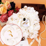 Romantic Rose Wedding Favors Heart Pearl Gift Ring Box Pillow Cushion In Australia - Darrahopens