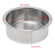 Stainless Steel Coffee 2 Cup Pressurized Filter Basket Strainer