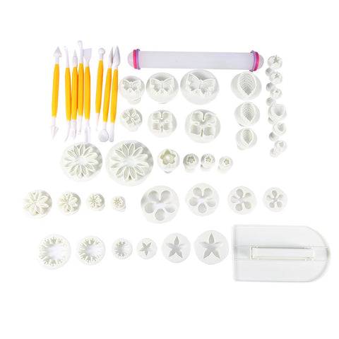 46 PCS Flower Fondant Cake Sugarcraft Decorating Kit Cutters Tools Mold Sets In Australia - Darrahopens