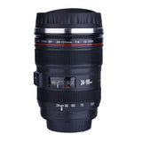 Creative Camera Lens Shaped Insulation Cup Stainless Steel Insulated Travelling Flask V Black In Australia - Darrahopens