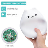 Children Night Light, EECOO Cute Cat Lamp Soft Silicone Sensitive Tap Control Decompression Toy In Australia - Darrahopens