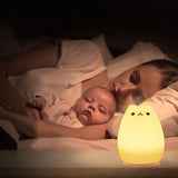 Children Night Light, EECOO Cute Cat Lamp Soft Silicone Sensitive Tap Control Decompression Toy In Australia - Darrahopens