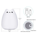 Children Night Light, EECOO Cute Cat Lamp Soft Silicone Sensitive Tap Control Decompression Toy In Australia - Darrahopens