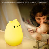 Children Night Light, EECOO Cute Cat Lamp Soft Silicone Sensitive Tap Control Decompression Toy In Australia - Darrahopens