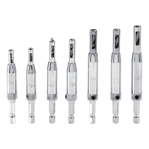7 Sizes Hole Saw Centering Hinge Twisted Drill Bits DIY Woodwork Reaming Cabinet Tools