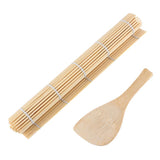 DIY Sushi Rolling Maker Roller Bamboo Material Mat Maker And A Rice Paddle Set In Australia - Darrahopens