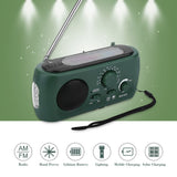 Solar Hand Crank AM/FM Radio with LED Flashlight Emergency Phone Charger