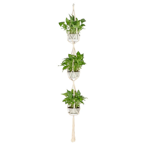 Planter Flower Pot Hanging Rope Basket for Indoor In Australia - Darrahopens