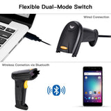 Wireless Barcode Reader Handheld Laser Barcode Reader Both Bluetooth / USB compatible Laser Sca In Australia - Darrahopens