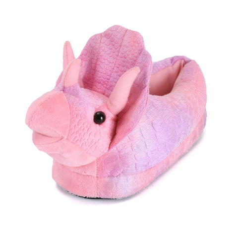 Triceratops Plush Slippers Winter Autumn and Winter Cartoon Men and Women Indoor Cotton Slippers In Australia - Darrahopens