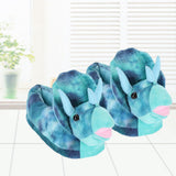 Triceratops Plush Slippers Winter Autumn and Winter Cartoon Men and Women Indoor Cotton Slippers