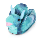 Triceratops Plush Slippers Winter Autumn and Winter Cartoon Men and Women Indoor Cotton Slippers In Australia - Darrahopens