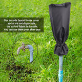 Outdoor Faucet Cover Oxford Cloth Freeze Protection Reusable Garden Faucet Socks for Winter Cold Weather Black In Australia - Darrahopens
