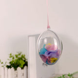 10Pcs Transparent Hollow Oval Ornaments Balls Plastic Egg Shaped Balls Preserved Flower Easter Decoration In Australia - Darrahopens