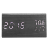 Wooden Alarm Clock, Wood LED Digital Desk Clock With Time Temperature Adjustable Brightness In Australia - Darrahopens