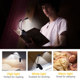 Reading Light, 14 LED USB Rechargeable and Eyecare Book Light, Flexible Clip Reading Lamp