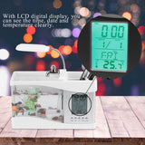 Multifunctional USB Rechargeable Mini Fish Tank Aquarium with Clock Function LED Light White In Australia - Darrahopens