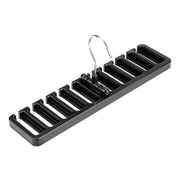 10 Slot Tie Belt Scarf Rack Organizer Sturdy Plastic Closet Wardrobe Space Saver Black In Australia - Darrahopens