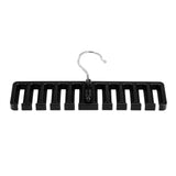 10 Slot Tie Belt Scarf Rack Organizer Sturdy Plastic Closet Wardrobe Space Saver Black In Australia - Darrahopens