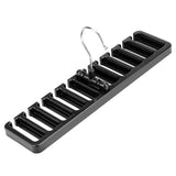 10 Slot Tie Belt Scarf Rack Organizer Sturdy Plastic Closet Wardrobe Space Saver Black In Australia - Darrahopens
