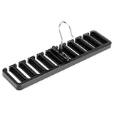 10 Slot Tie Belt Scarf Rack Organizer Sturdy Plastic Closet Wardrobe Space Saver Black In Australia - Darrahopens