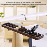 10 Slot Tie Belt Scarf Rack Organizer Sturdy Plastic Closet Wardrobe Space Saver Brown In Australia - Darrahopens