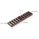 10 Slot Tie Belt Scarf Rack Organizer Sturdy Plastic Closet Wardrobe Space Saver Brown