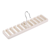 10 Slot Tie Belt Scarf Rack Organizer Sturdy Plastic Closet Wardrobe Space Saver Beige In Australia - Darrahopens