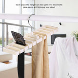 10 Slot Tie Belt Scarf Rack Organizer Sturdy Plastic Closet Wardrobe Space Saver Beige In Australia - Darrahopens