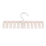 10 Slot Tie Belt Scarf Rack Organizer Sturdy Plastic Closet Wardrobe Space Saver Beige In Australia - Darrahopens