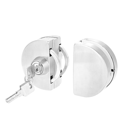 Stainless Steel 10~12mm Glass Door Lock with Keys Open/Close Home Hotel Bathroom Use In Australia - Darrahopens