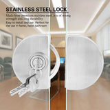 Stainless Steel 10~12mm Glass Door Lock with Keys Open/Close Home Hotel Bathroom Use In Australia - Darrahopens