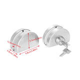 Stainless Steel 10~12mm Glass Door Lock with Keys Open/Close Home Hotel Bathroom Use In Australia - Darrahopens