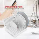 Home Kitchen Foldable Dish Plate Drying Rack Organizer Drainer Cutlery Plastic Storage Holder