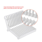 Home Kitchen Foldable Dish Plate Drying Rack Organizer Drainer Cutlery Plastic Storage Holder