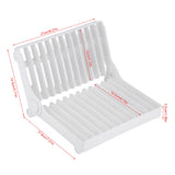 Home Kitchen Foldable Dish Plate Drying Rack Organizer Drainer Cutlery Plastic Storage Holder