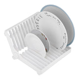 Home Kitchen Foldable Dish Plate Drying Rack Organizer Drainer Cutlery Plastic Storage Holder