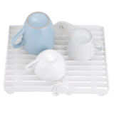 Home Kitchen Foldable Dish Plate Drying Rack Organizer Drainer Cutlery Plastic Storage Holder