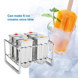Stainless Steel Molds Ice Cream Industrial Home Kitchen DIY Ice Pop Mould Maker Tool(2#) In Australia - Darrahopens