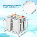 Stainless Steel Molds Ice Cream Industrial Home Kitchen DIY Ice Pop Mould Maker Tool(4#)