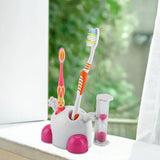 Toothbrush Holder Children Tooth Brushing Hourglass 3 Minutes Countdown Timer(Pink) In Australia - Darrahopens