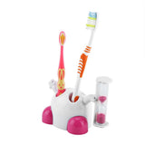 Toothbrush Holder Children Tooth Brushing Hourglass 3 Minutes Countdown Timer(Pink)