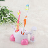 Toothbrush Holder Children Tooth Brushing Hourglass 3 Minutes Countdown Timer(Pink)