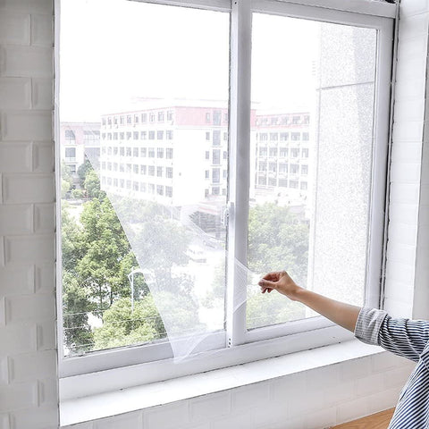 Self Adhesive Window Screening Mesh Anti Mosquito Bugs Flies Insects Room Curtain(130*150cm) In Australia - Darrahopens