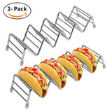 Taco Holder Set of 2, Premium Stainless Steel Taco Stand Rack for Kids Hard or Soft Shell Tacos In Australia - Darrahopens
